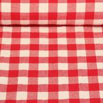Baumwolle Webware - Küchentuch Karo Beige Rot