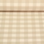 Baumwolle Webware - Küchentuch Karo Beige Natur