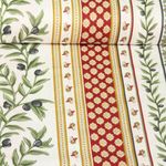 Baumwoll-Webware - Küchentuch Oliven Rot