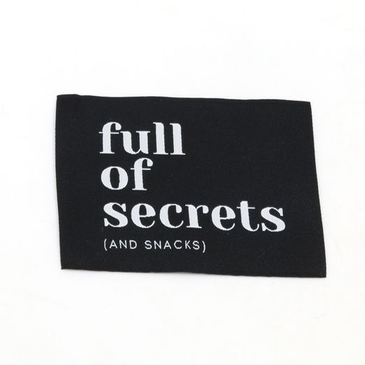 Etiquette tissée XL - Full of secrets - 60 x 80mm