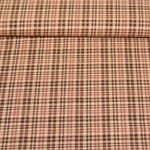 Baumwoll-Popeline - Karo Braun