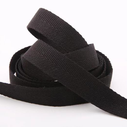 Teppich-Bindeband - 4cm - schwarz - Meterware