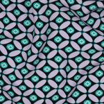 Viscose - Retro Zwart Lila EcoVero