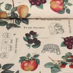 Toile de coton canevas - Aspect lin Fruits Beige-0