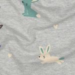 Jersey - Konijnenharten grijs melange