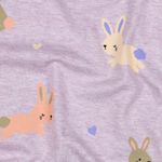 Jersey - Konijnenharten paars gemêleerd