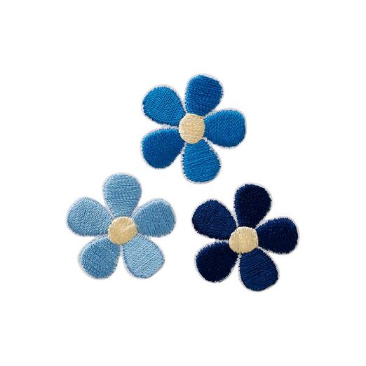 Patch Set Blumen Blau