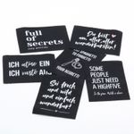 6er Set XL Webetiketten - Quotes-0