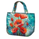 Canvas Panel - Digitaldruck Shopper Bag Mohnblumen Multicolor-1