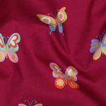 Popeline de coton - Papillons avec impression foil baie