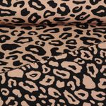 Bio Sweat - Jacquard Sweat Doubleface Leo Braun Schwarz