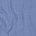 Bomullsvoile - Broderade ränder Ljus jeansblå