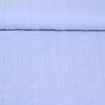 Baumwoll-Voile - Bestickt Streifen Helles Jeansblau
