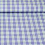 Baumwoll-Webware - Karo Hellblau Garngefärbt