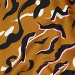 Katoen satijn - Patronenmix oker
