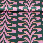 Baumwoll-Satin - Abstrakt Dunkelgrün