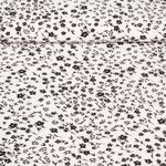 Blusen- und Kleiderstoff - Stretch Streublumen Weiß Schwarz