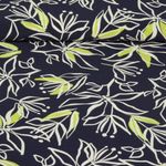 Blusen- und Kleiderstoff - Stretch Blumen Navy