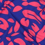 Tela para blusas y vestidos – hojas abstractas azules