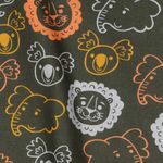 Katoenen popeline - safaridier legergroen