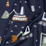 Popeline de coton - Engins de chantier Navy
