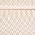 Baumwoll-Popeline - Retroblumen Sand