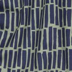 Popeline de coton - tissu combiné rayures army vert