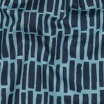 Popeline de coton - tissu combiné rayures bleu