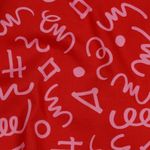 Bomullspoplin - Geometriska Röd