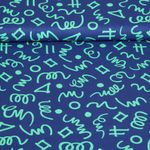 Baumwoll-Popeline - Geometrics Blau