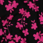 Viscosa Stretch - Ramas de Flores Negro Rosa