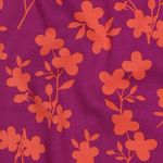 Stretch de Viscosa - Ramas de flores Lila Naranja