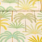 Toile canevas - Palmiers Beige Vert