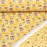 Gesteppter Stoff - Babystepp Doubleface Bärentipi Gelb