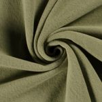 Fleece i ekologisk bomull - doubleface plain mossgrön