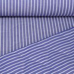 Tissu matelassé pour veste - Rayures double face Bleu