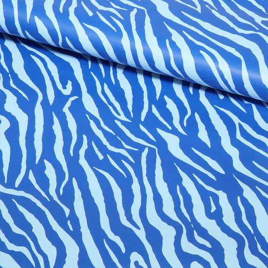 Kunstleder Snaply x Josie - Zebra Blue - Meterware