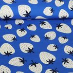 Toile canevas bio - Hamburger Liebe Impression digitale Picknick Strawberries Bleu roi-0