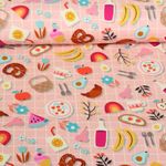 Organic Canvas - Hamburger Liebe Digitaltryck Picknickfest Rosa