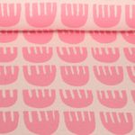 Biologische jacquard jersey - Picknick Tulpen Roze