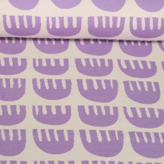 Jersey jacquard bio - Hamburger Liebe Picknick Tulips Violet