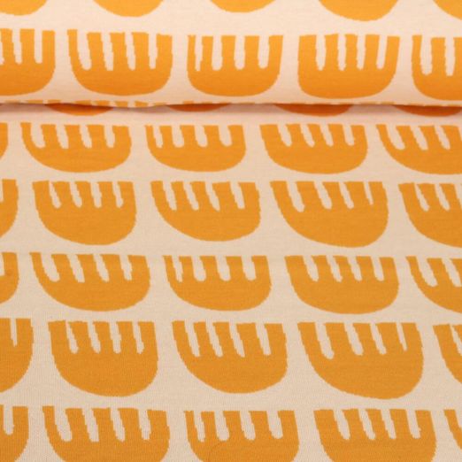 Jersey jacquard bio - Hamburger Liebe Picknick Tulips Jaune