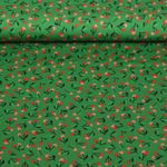 Satin de coton bio - Hamburger Liebe Impression digitale Picknick Cherries Vert