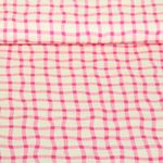 Ekologisk Muslin Smooth - Digital Print Check Pink