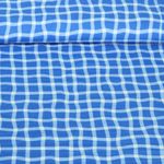 Ekologisk Muslin Smooth - Digital Print Check Blå