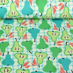 Organic Jersey - Hamburger Liebe Digitale Print Picknick Peren Groen