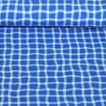 Bio Jersey - Hamburger Liebe Digitaldruck Picknick Check Blau