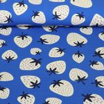 Bio Jersey - Hamburger Liebe Digitaldruck Picknick Strawberries Royalblau