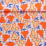 Ekologisk sommartröja - digitalt tryck Picnic Pears Orange