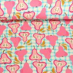 Ekologisk sommartröja - digitalt tryck Picnic Pears Pink